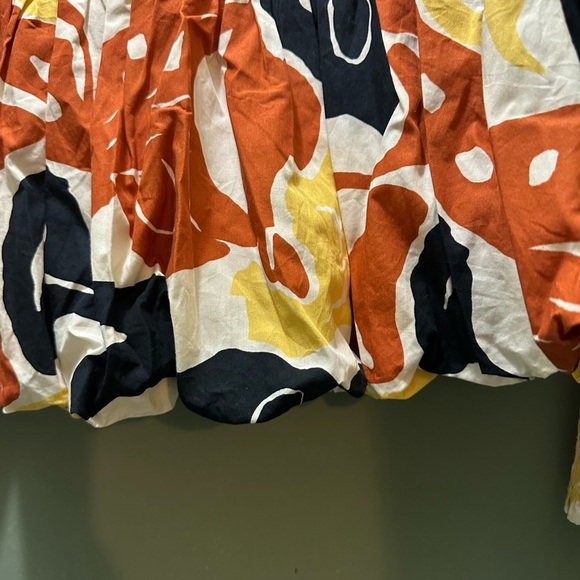 Abstract Print Blouse in Red, Black, and Yellow - Picture 6 of 10